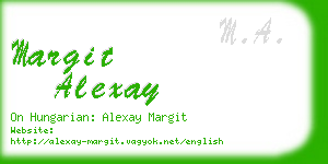 margit alexay business card